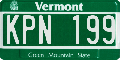 VT license plate KPN199