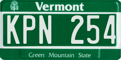 VT license plate KPN254