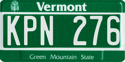 VT license plate KPN276