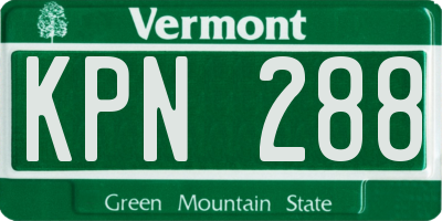 VT license plate KPN288