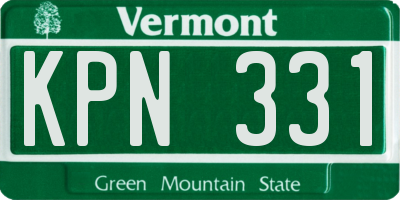 VT license plate KPN331