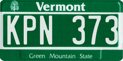 VT license plate KPN373
