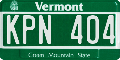 VT license plate KPN404