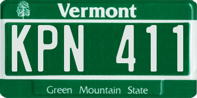 VT license plate KPN411