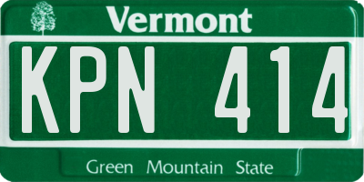 VT license plate KPN414