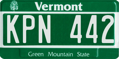 VT license plate KPN442
