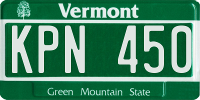 VT license plate KPN450