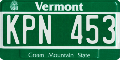VT license plate KPN453