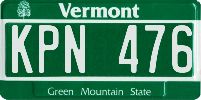 VT license plate KPN476