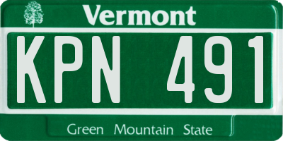 VT license plate KPN491