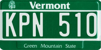 VT license plate KPN510