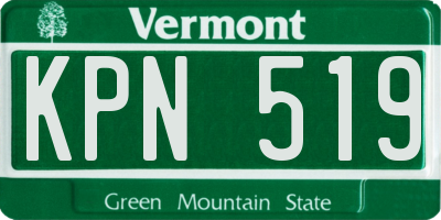VT license plate KPN519