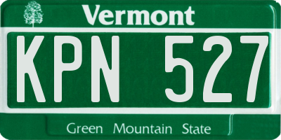 VT license plate KPN527
