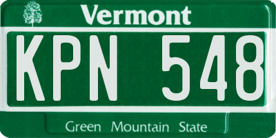 VT license plate KPN548