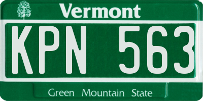 VT license plate KPN563