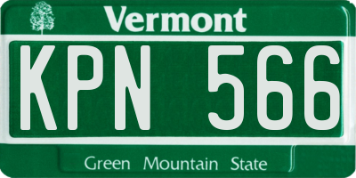 VT license plate KPN566