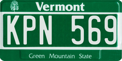 VT license plate KPN569