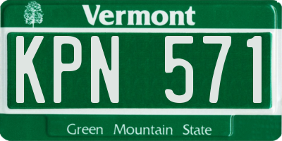 VT license plate KPN571