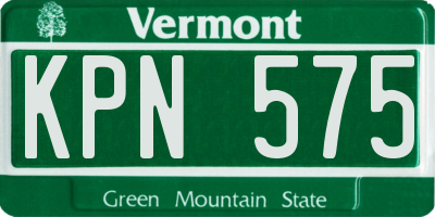 VT license plate KPN575