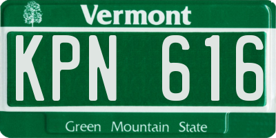 VT license plate KPN616