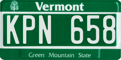 VT license plate KPN658