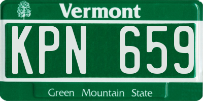 VT license plate KPN659