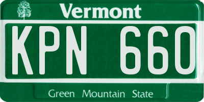 VT license plate KPN660