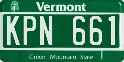 VT license plate KPN661
