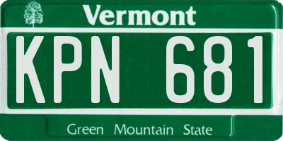 VT license plate KPN681