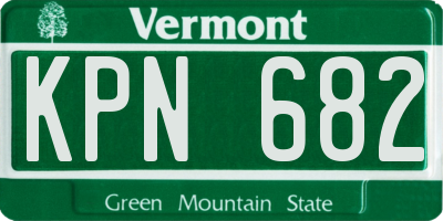 VT license plate KPN682