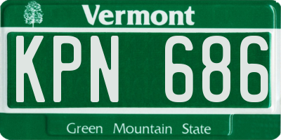 VT license plate KPN686