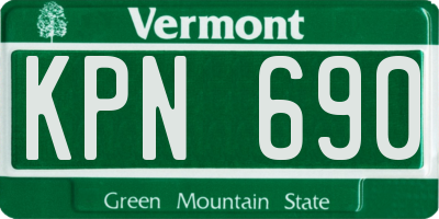 VT license plate KPN690