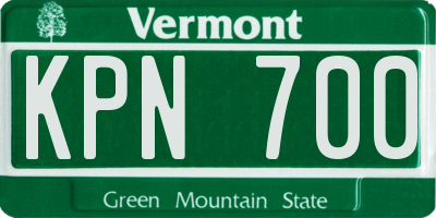 VT license plate KPN700