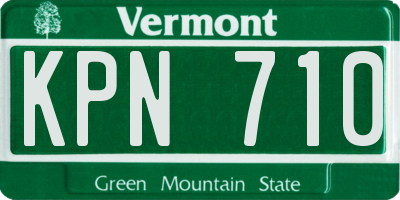 VT license plate KPN710