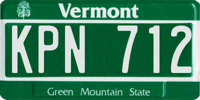 VT license plate KPN712