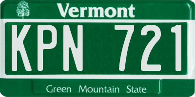 VT license plate KPN721