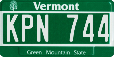 VT license plate KPN744