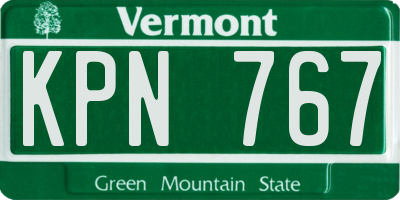VT license plate KPN767