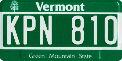 VT license plate KPN810