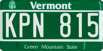 VT license plate KPN815