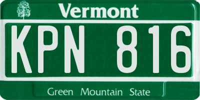 VT license plate KPN816