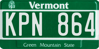 VT license plate KPN864