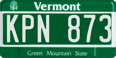VT license plate KPN873