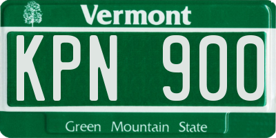VT license plate KPN900