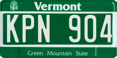 VT license plate KPN904
