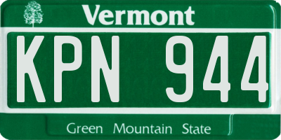 VT license plate KPN944