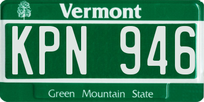 VT license plate KPN946
