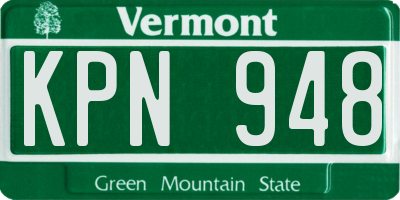 VT license plate KPN948