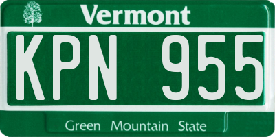 VT license plate KPN955