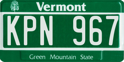 VT license plate KPN967